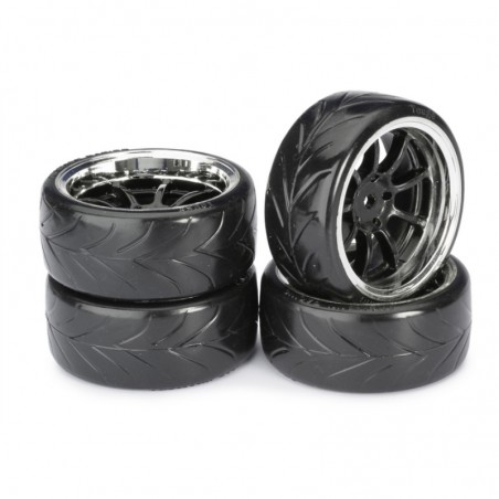 RUEDAS COCHE RC TOURING 1/10 DRIFT 9 RADIOS ABSIMA
