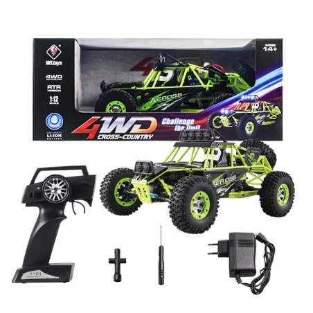 COCHE WLTOYS 12427 VERDE 2,4GHZ 1/12 (50Km/H)